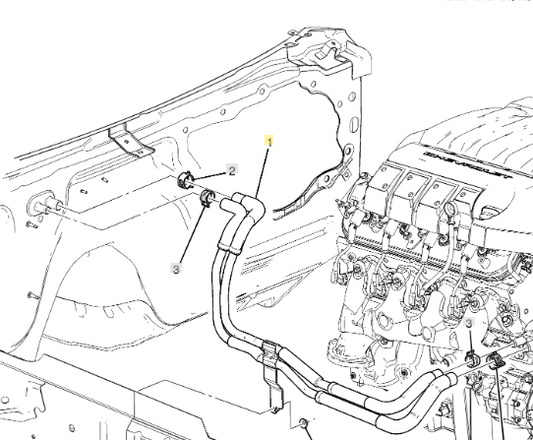 2010-2012 Camaro SS Heater hose relocation kit for Lsa Conversion - 101-6-HTRHO